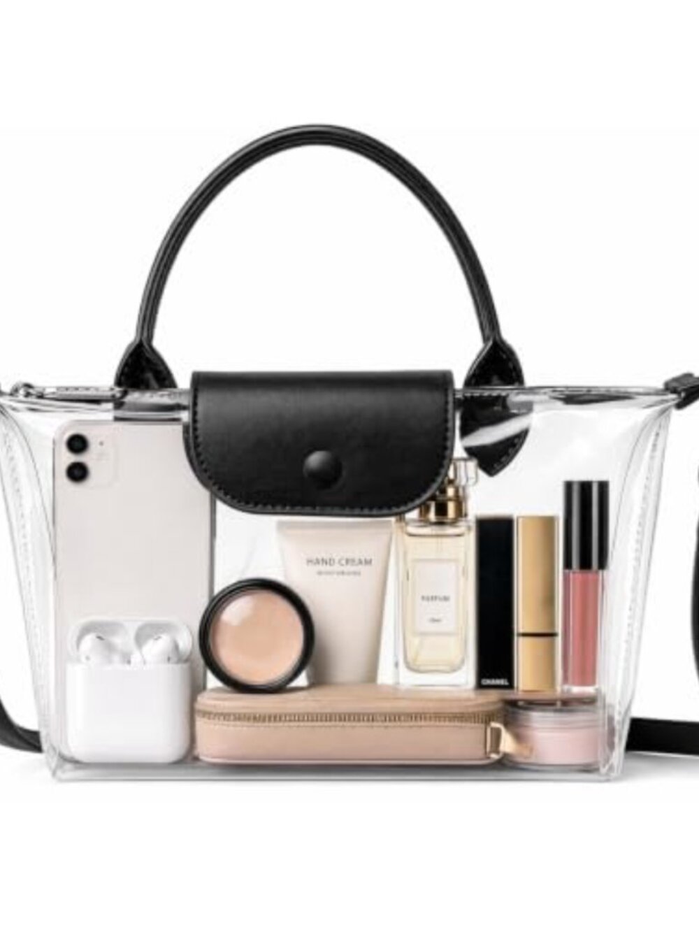 Clear Crossbody Bag Stadium Approved PVC Waterproof Concert Purse